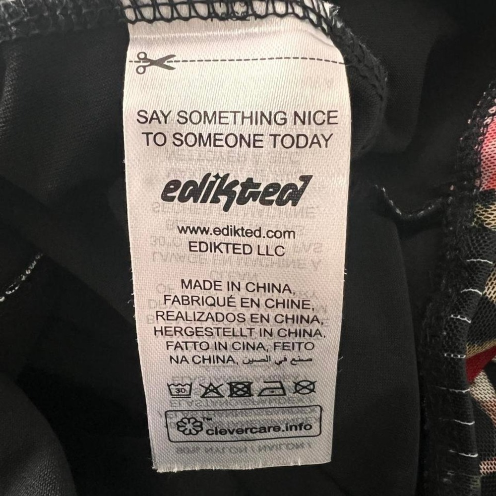 Edikted Size Small Patchwork Mesh Short Mini Skirt - image 5